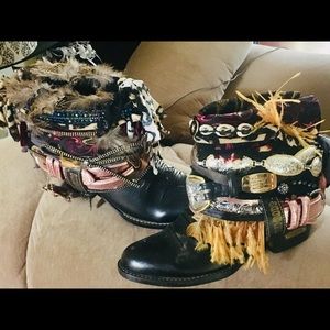 Upcycled Music Festival/Summer concert boots